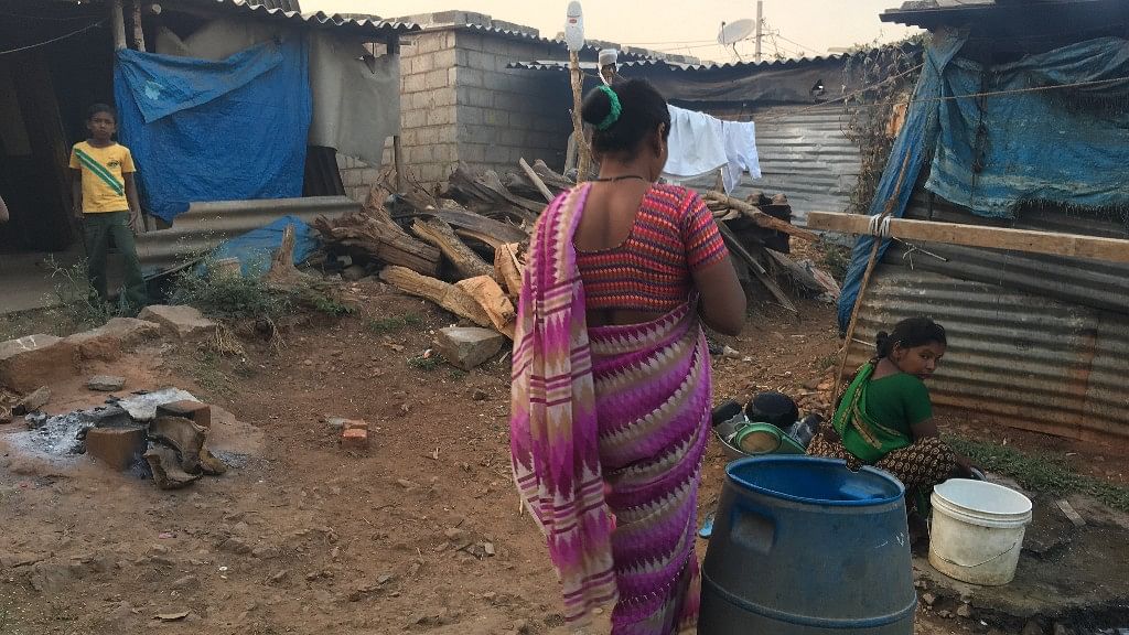 Hundreds of  evicted slum residents are unemployed and struggling to make ends meet.
