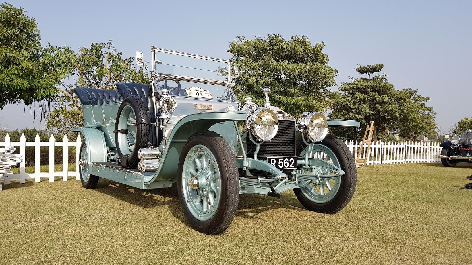 The multiple-award winning 1908 Rolls Royce Silver Ghost ‘The Silver Dawn’ at the 21 Gun Salute Rally in Gurugram.&nbsp;