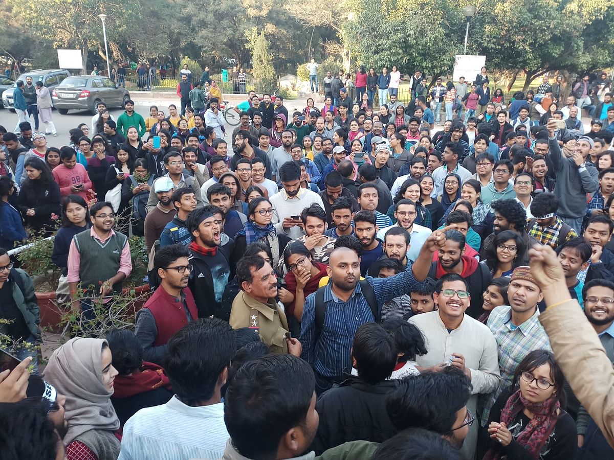 The students stopped Chief Proctor Kaushal Kumar and Rector-1 Chintamani Mahapatra from leaving the building.