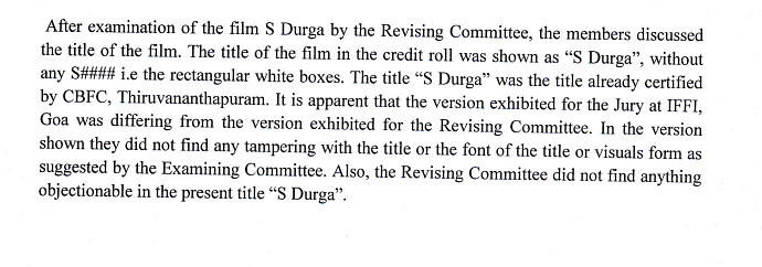 ‘S Durga’ may finally see the light of the day. 