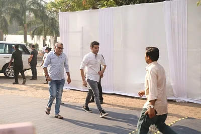 Mumbai: Actor Arbaaz Khan attend the funeral of late actress Sridevi in Mumbai on Feb 28, 2018. Veteran actress Sridevi passed away following accidental drowning in a bathtub in her hotel room in Dubai on Saturday night. She was 54. The actress was in Dubai to attend the marriage function of actress Sonam Kapoor