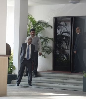 New Delhi: Delhi Chief Secretary Anshu Prakash arrives to meet Lieutenant Governor Anil Baijal in New Delhi, on Feb 20, 2018. (Photo: IANS)