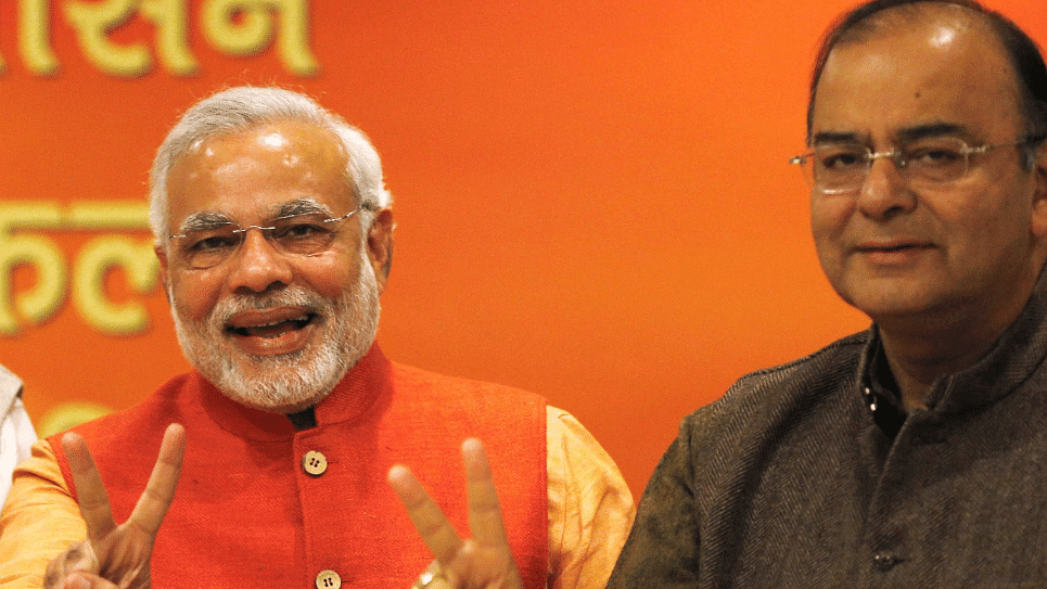 Prime Minister Narendra Modi along with Finance Minister Arun Jaitley.
