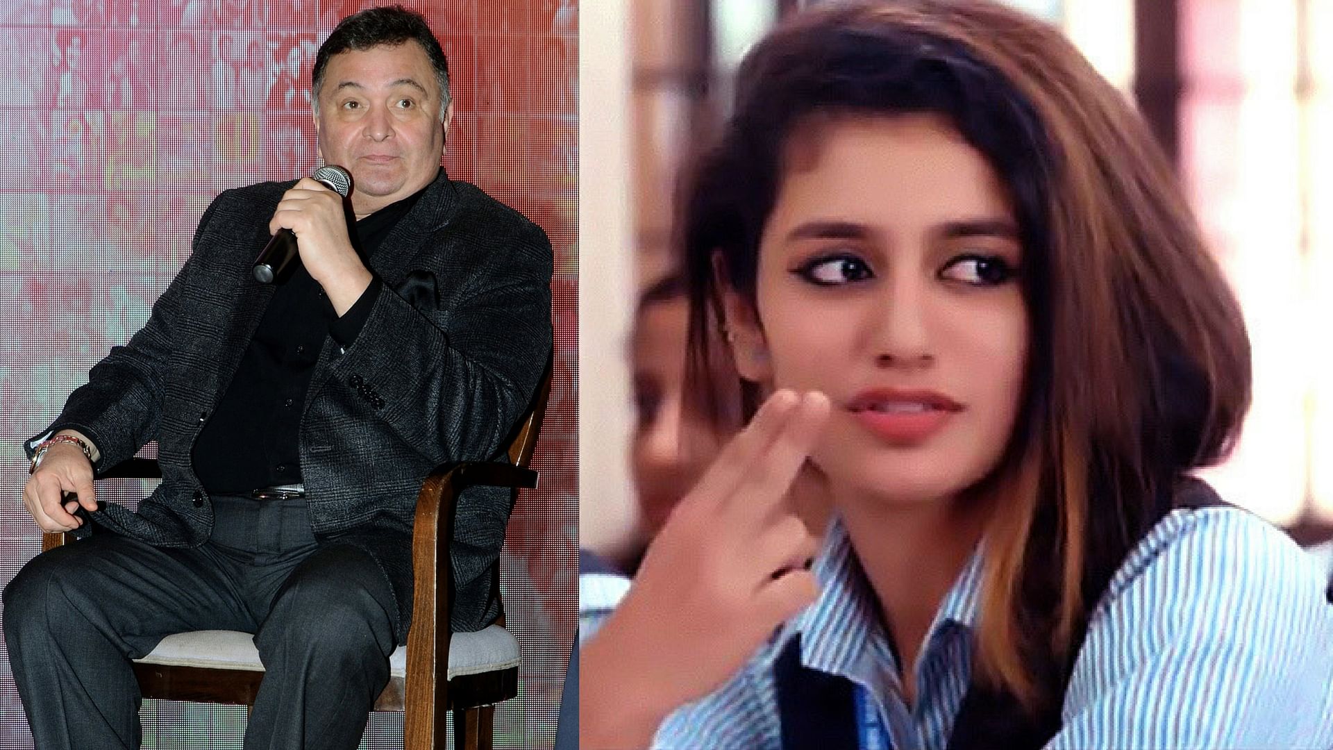 Rishi Kapoor fawns over Priya Prakash Varrier.&nbsp;