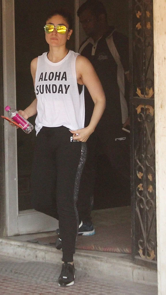 Kareena Kapoor straight out of the gym.