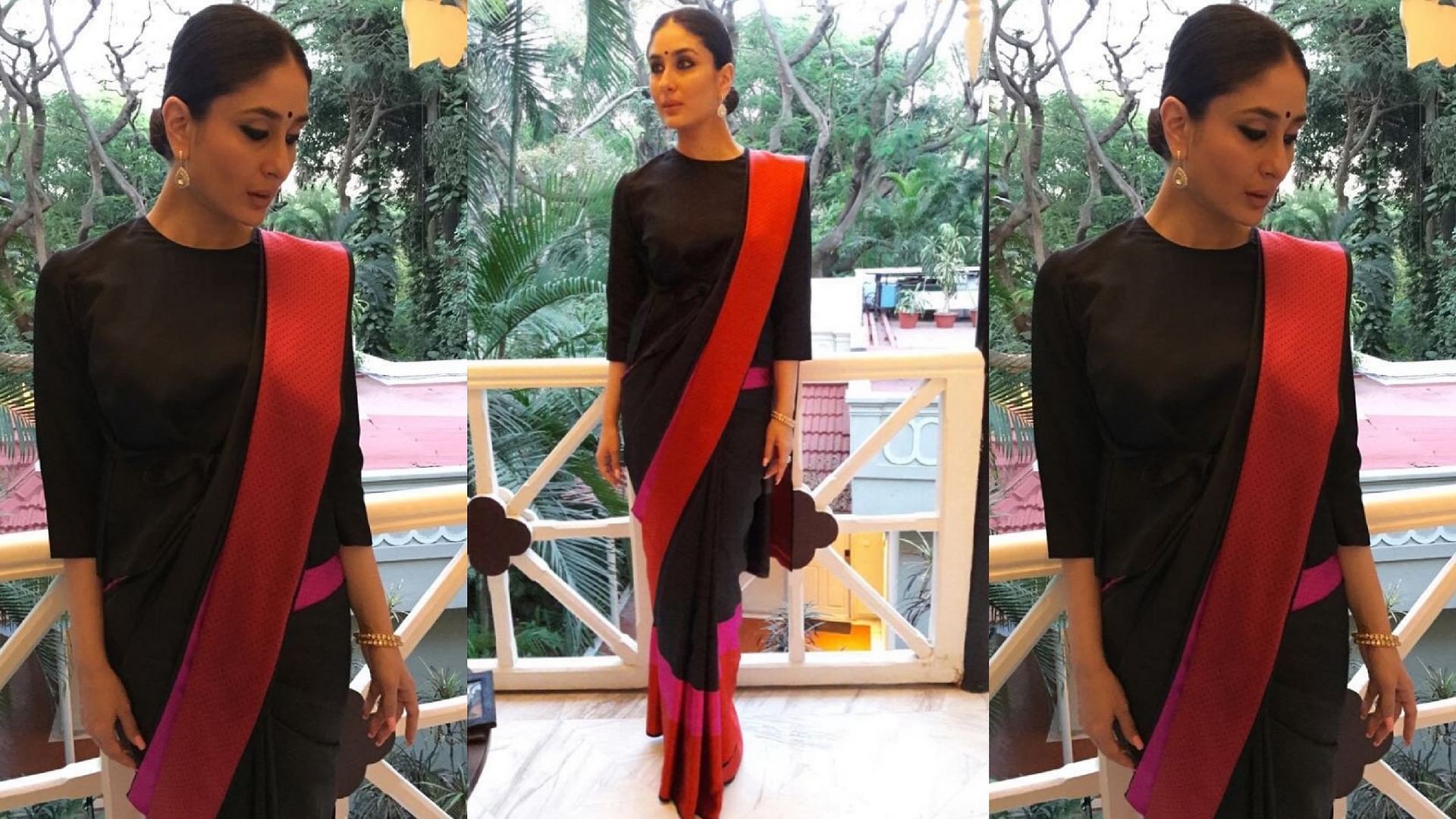 Kareena Kapoor Khan makes a bold statement in black and red.&nbsp;