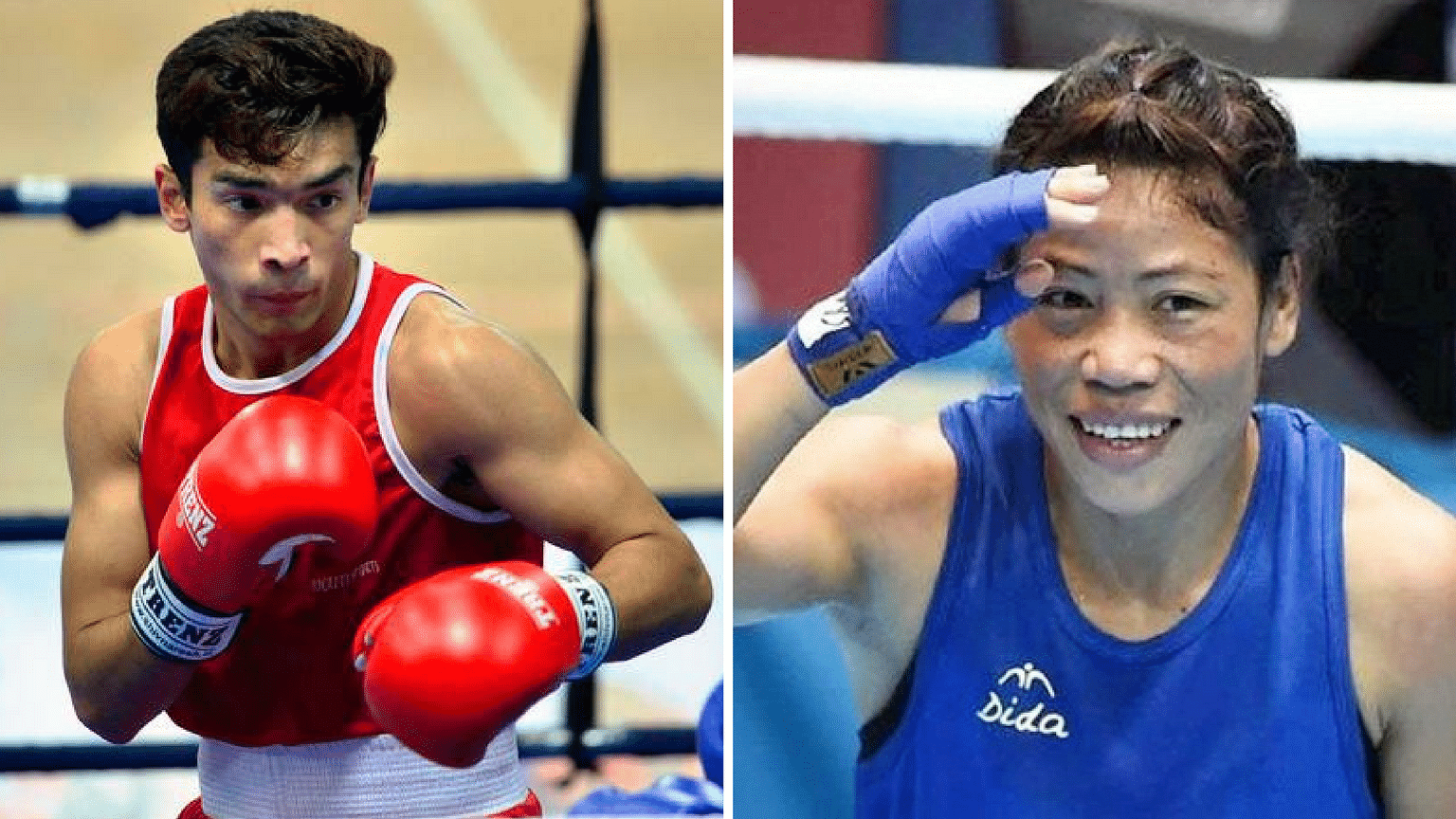 File picture of Shiva Thapa (left) and M C Mary Kom
