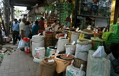 New Delhi: Spices on sale at a shop in Khari Baoli whole sale market near Chandni Chowk, in New Delhi. (File Photo: IANS)