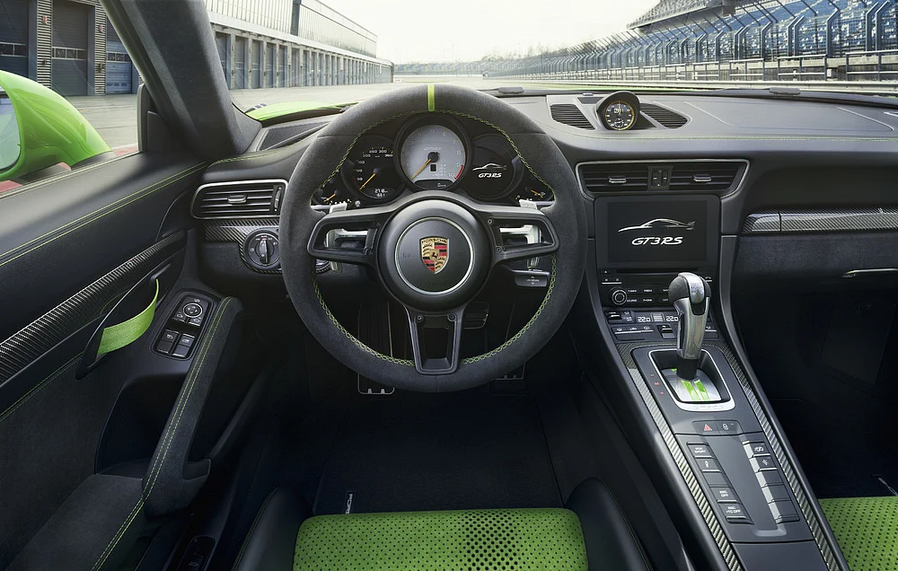 The Porsche 911 GT3 RS features four-wheel steering.