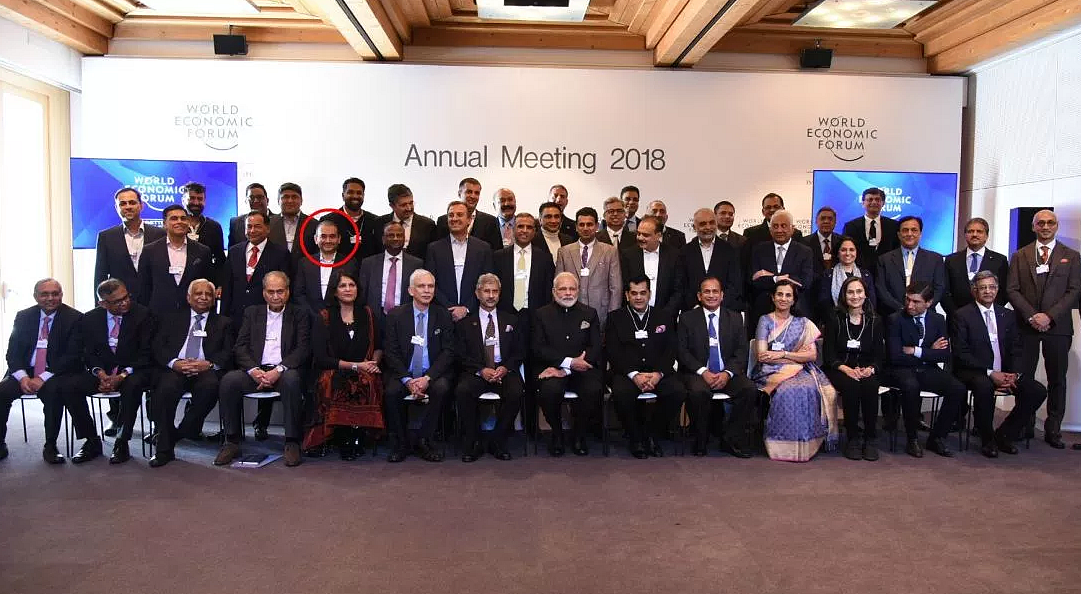 Did Nirav Modi really photobombed Davos Photo?