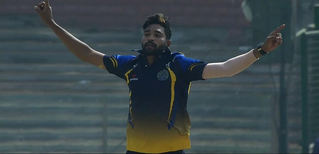 In the quarterfinal against Karnataka Siraj picked up five wickets for 59.