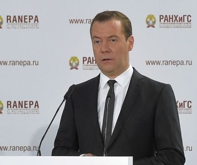 Prime Minister of Russia Dmitry Medvedev. (File Photo: IANS)