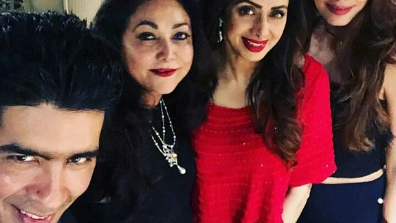 Tina Ambani celebrates her birthday with Manish Malhotra and Sridevi.