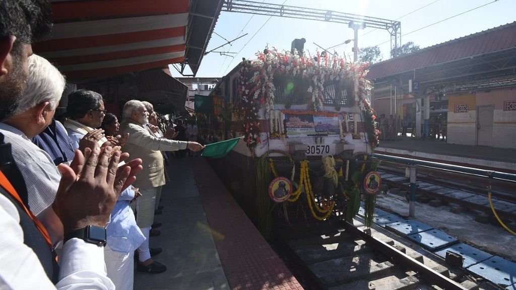 The Palace Queen Humsafar Express train was flagged off by PM Modi in Mysore.&nbsp;