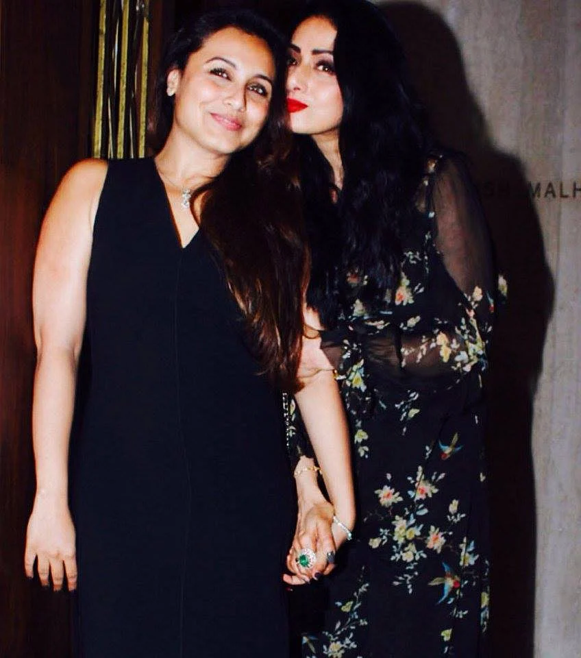 Rani Mukerji with the late Sridevi.