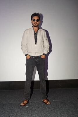 Mumbai: Actor Irrfan Khan at the special screening of film "Qarib Qarib Singlle" in Mumbai on Nov 10, 2017.(Photo: IANS)