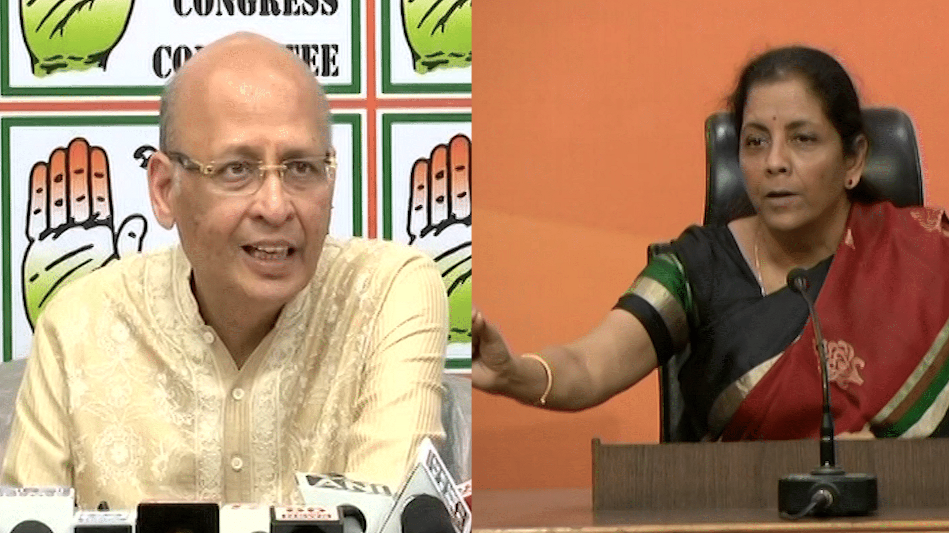 Singhvi, retaliating to Sitharaman’s allegations, said neither him nor his family were involved with Nirav Modi.