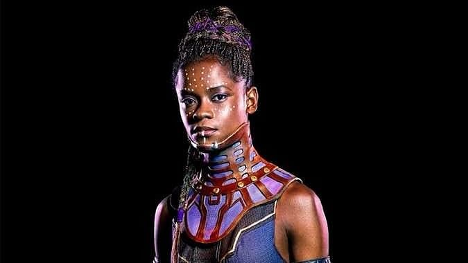 Letitia Wright still can’t believe she made the “Black Panther” poster.