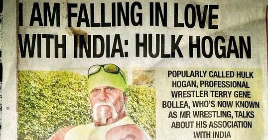 Napier kaldenavn vride TOI Interviewed Someone They Thought Was Hulk Hogan, but it Wasn't.