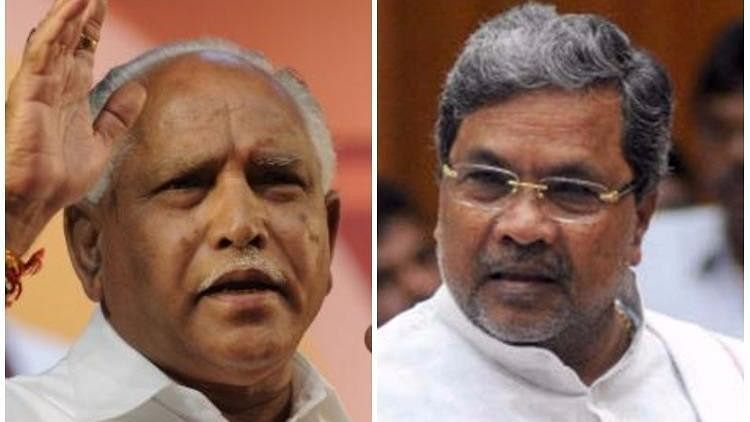 BS Yeddyurappa (left) and Karnataka CM Siddaramaiah (right).
