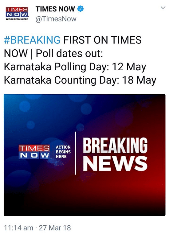 BJP’s Amit Malviya & Congress’ Srivatsa YB shared the Karnataka poll dates before the EC – Only, they got it wrong.