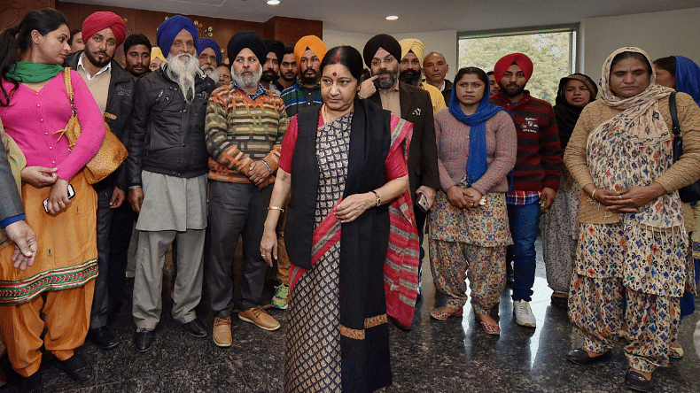 External Affairs Minister Sushma Swaraj on 7 February 2016, met with the family members of Indians stuck in Iraq.