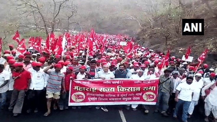 The farmers are scheduled to gather at Maharashtra Vidhan Sabha on reaching Mumbai on 12 March.