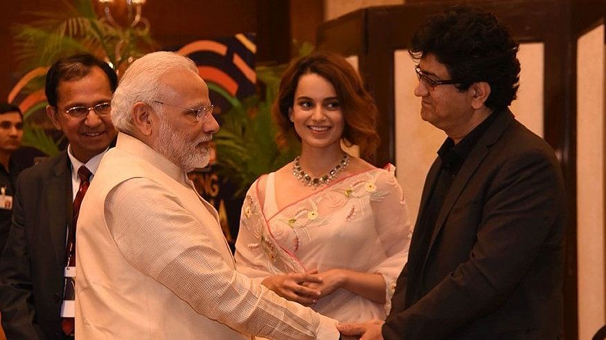Actor Kangana Ranaut and CBFC Chief Prasoon Joshi meet Prime Minister Narendra Modi. 