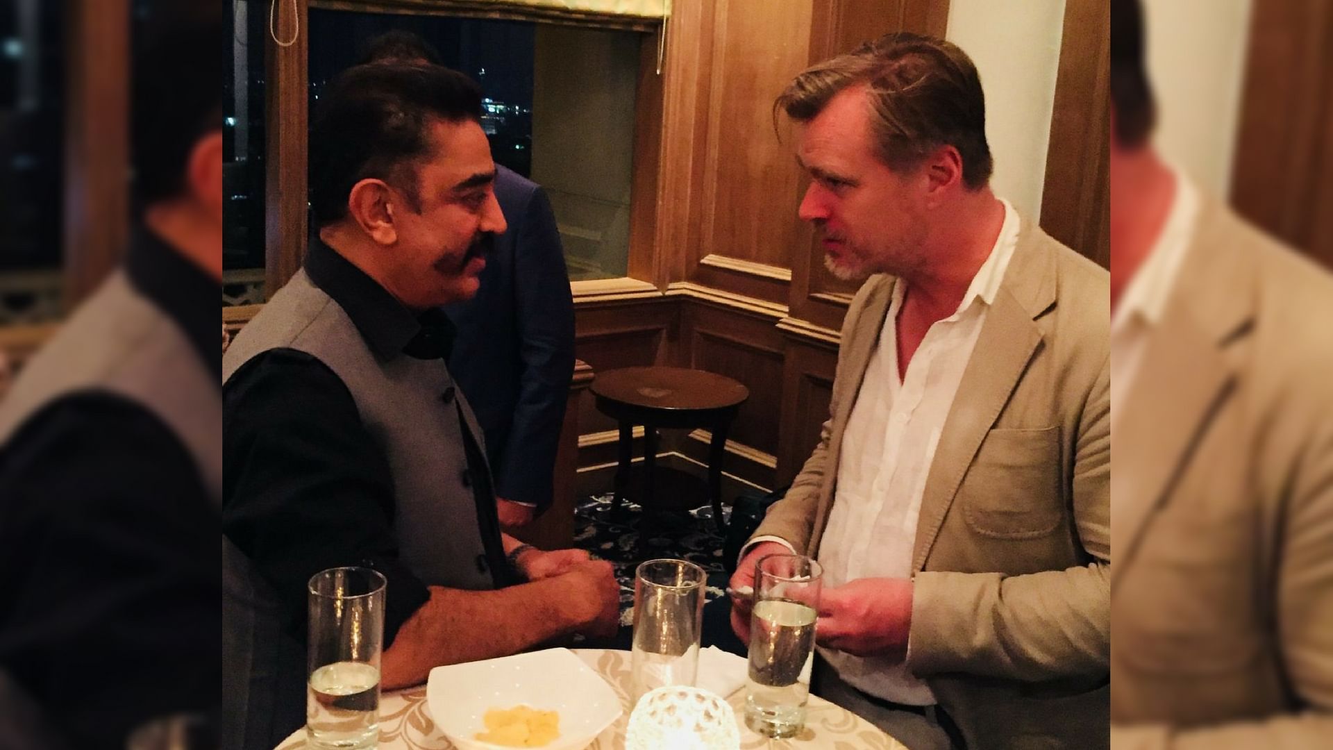 Kamal Haasan and Christopher Nolan meet in Mumbai.&nbsp;