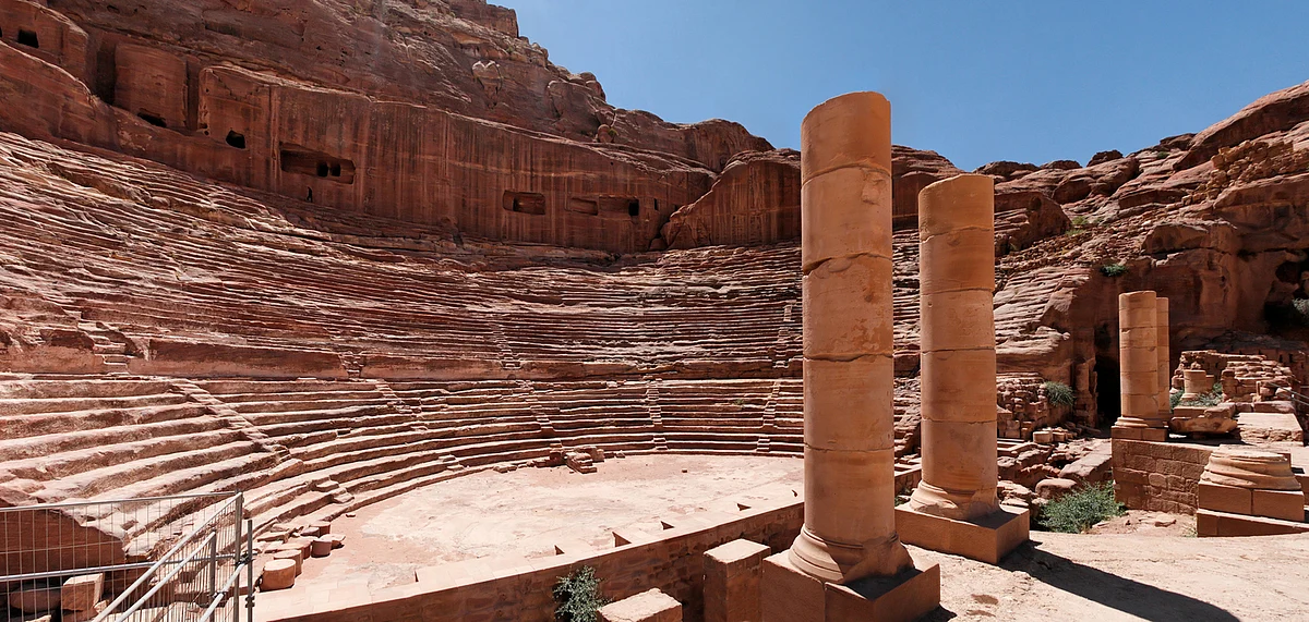 Petra theatre In Jordan. 