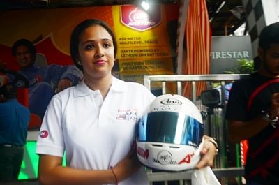 Indian female kart racer Mira Erda. (File Photo: IANS)