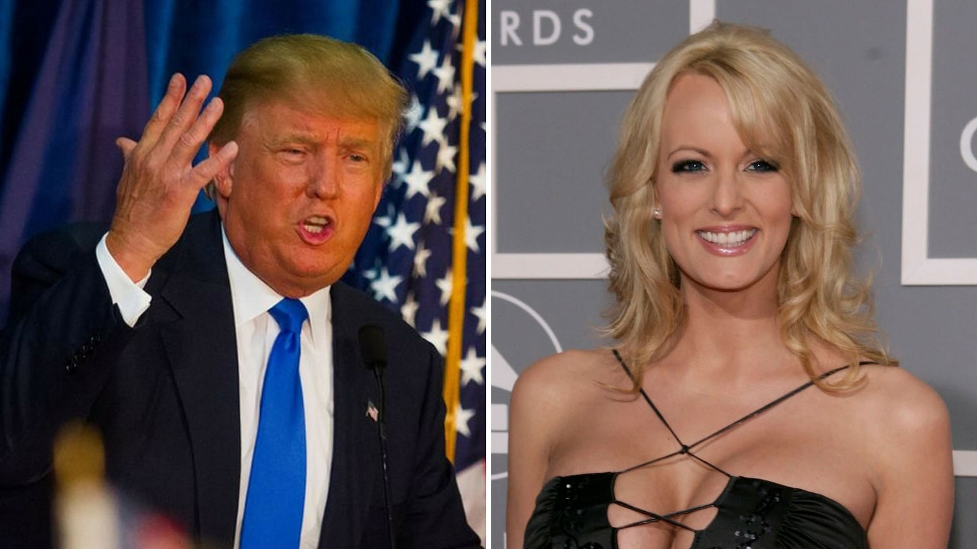 US President Donald Trump and adult film actress Stormy Daniels.