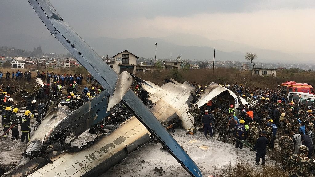 The US-Bangla Airlines plane crashed at the Tribhuvan International Airport in Kathmandu, Nepal, on 12 March.