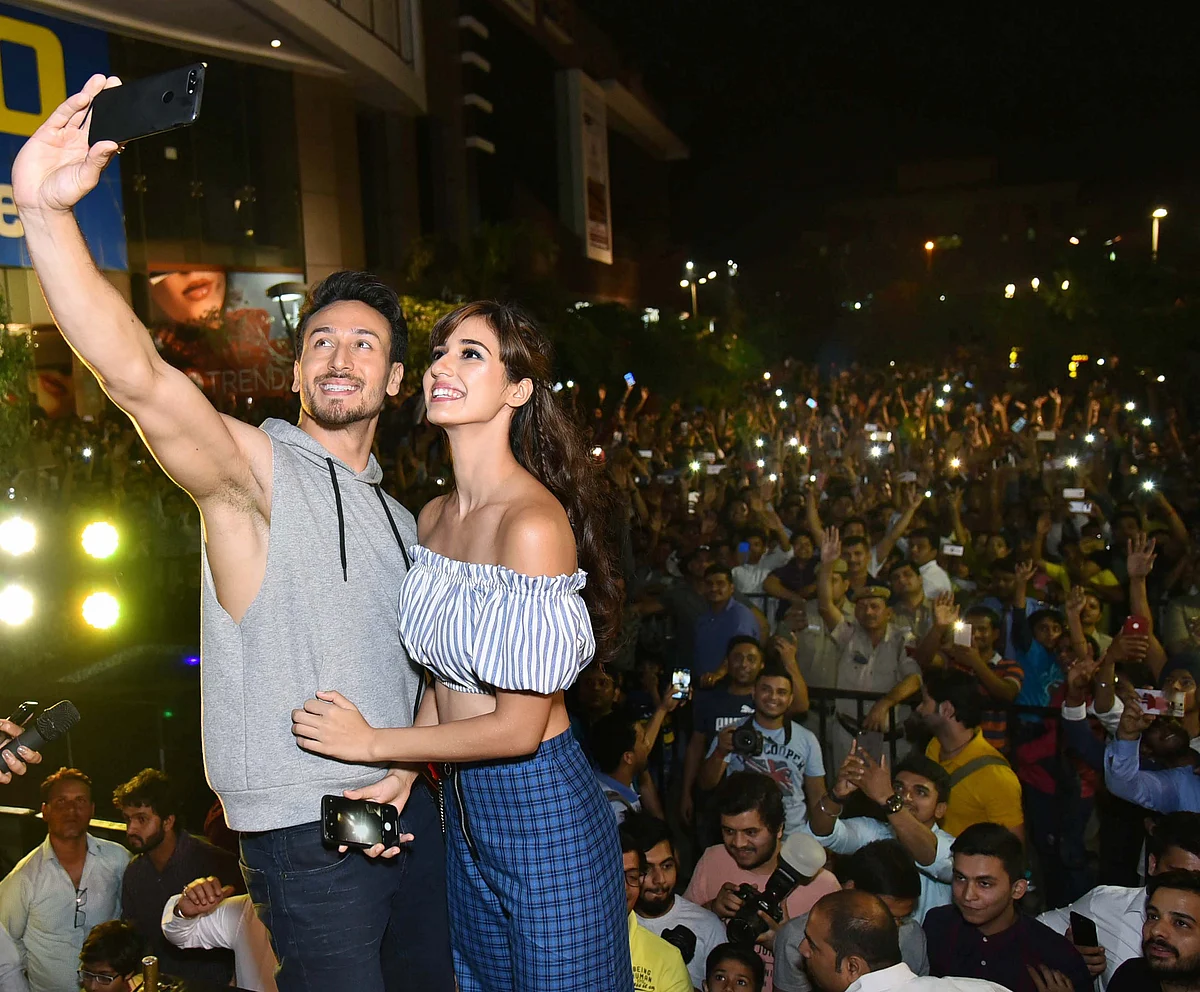 Tiger Shroff and Disha Patani together promoting <i>Baaghi 2 </i>in Delhi.