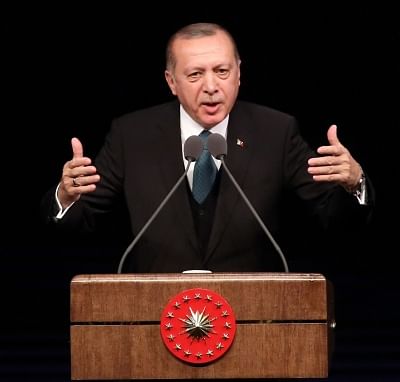 Turkish President Recep Tayyip Erdogan . (File Photo: Xinhua/Mustafa Kaya/IANS)
