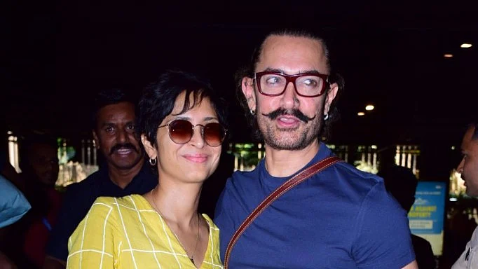 Filmmaker Kiran Rao with her husband, Aamir Khan. 