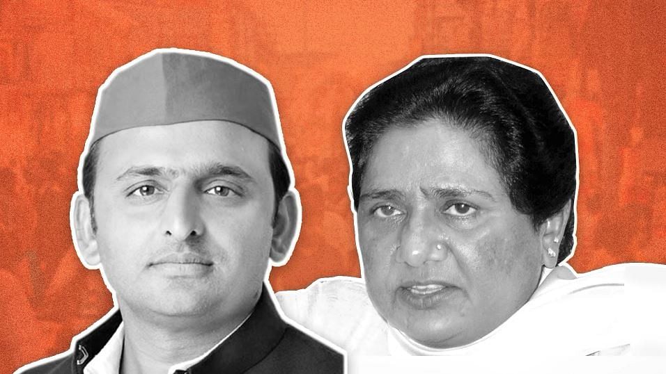  Akhilesh Yadav and Mayawati.&nbsp;