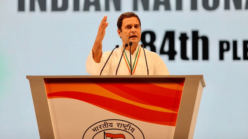 Rahul Gandhi delivered the opening address at the 84th Congress Plenary session on 17 March.