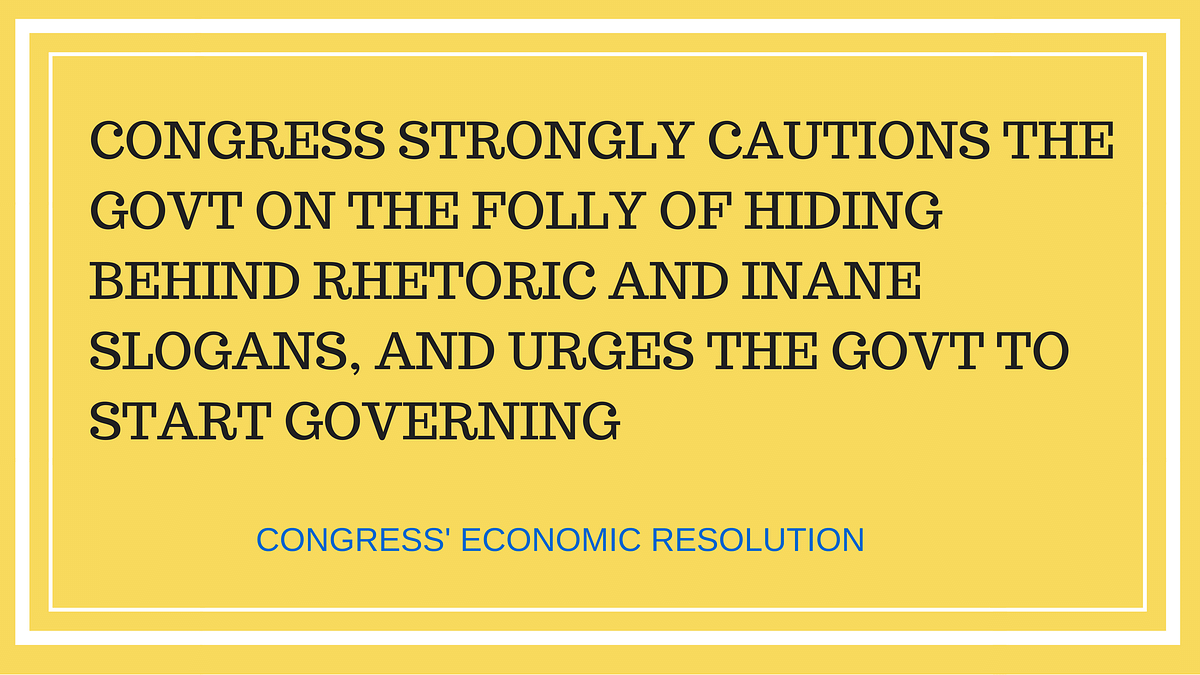 The Congress claimed that the BJP’s most “colossal failure” had been its “mismanagement of the economy”.