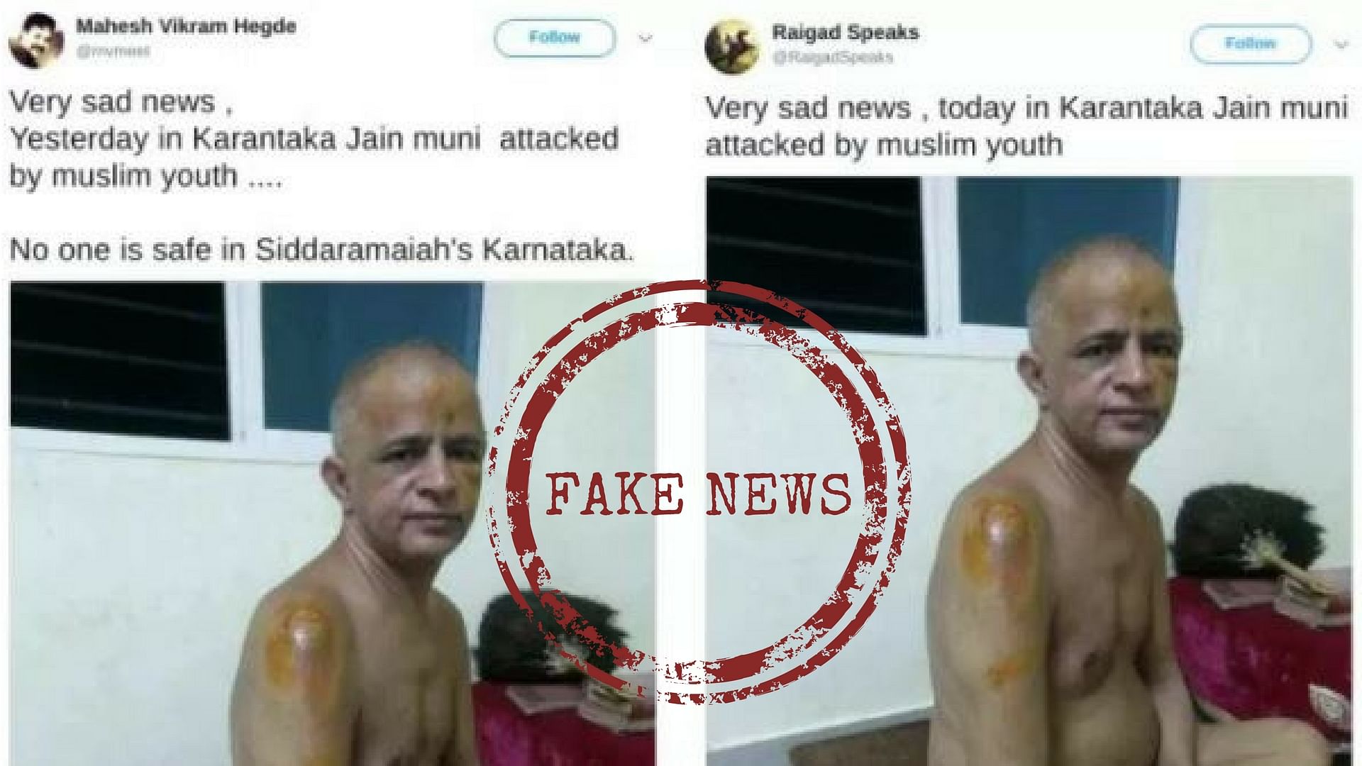 The news of an attack on a Jain muni, Mayank Sagar, by Muslim youth was shared by several serial pedlars of fake news.&nbsp;