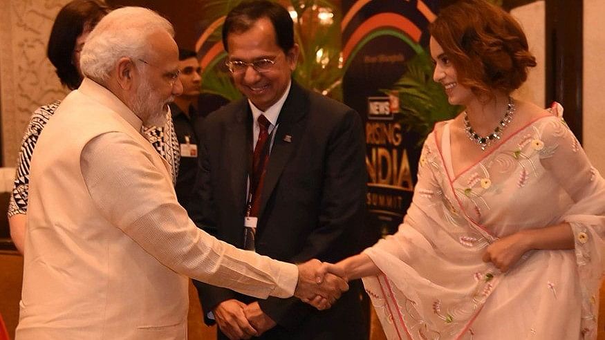Kangana Ranaut meets Prime Minister Narendra Modi in Delhi.&nbsp;