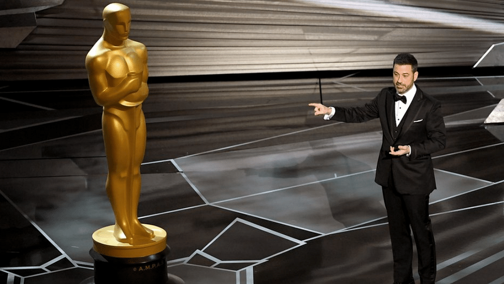 Jimmy Kimmel in his second turn as host at the Oscars 2018 ceremony.