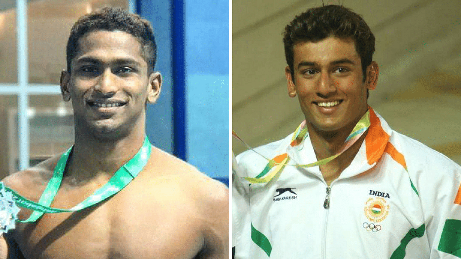 Sajan Prakash (L) and Virdhawal Khade (R) will be India’s big hopes in swimming at the 2018 Commonwealth Games.