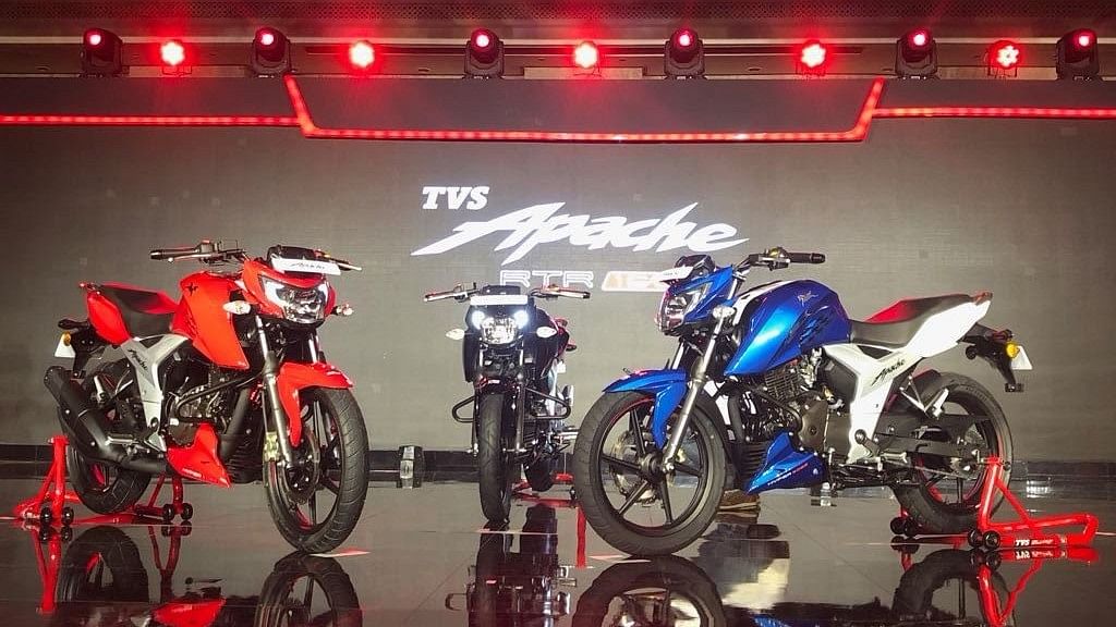 The new Apache 160 4V has been launched in three colours