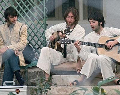 The Beatles in India.