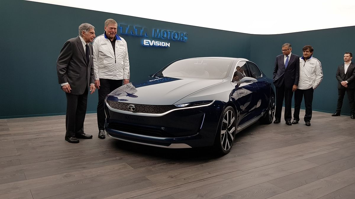 Tata Motors E-Vision Electric sedan has a claimed range of between 380 to 450 km on a single charge. 