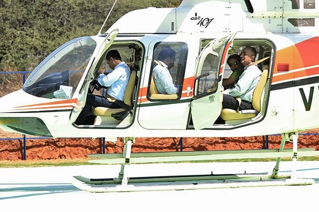 The newly launched heli-taxi gets passengers to the Bengaluru airport from Electronic City, in under 15 minutes!