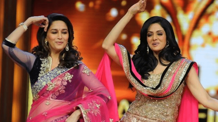 Madhuri and Sridevi, two icons share one frame.