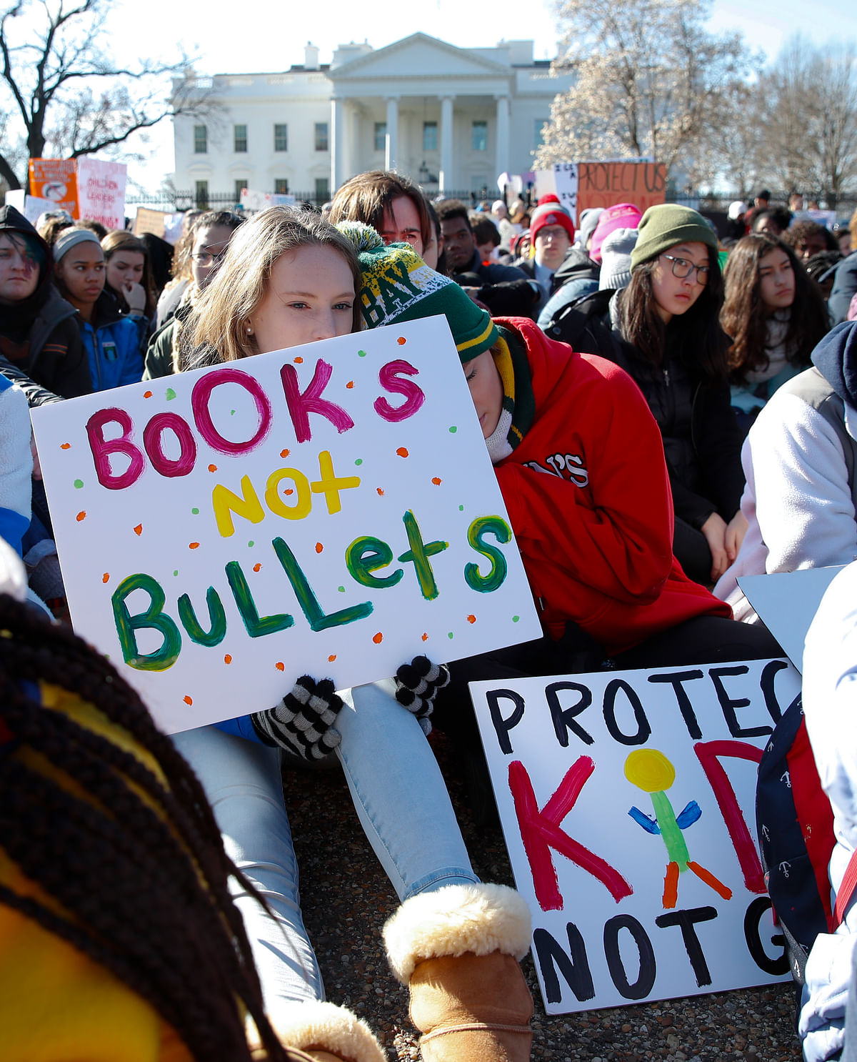 Students all across the US, in solidarity, protested against gun violence. 