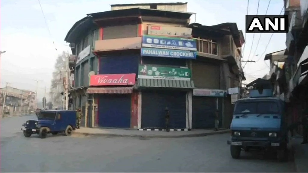 Shops closed in Anantnag’s Hakura, following the encounter. 